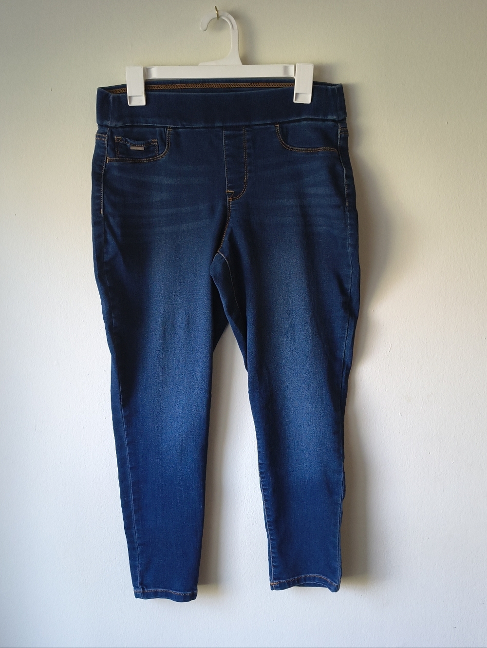Nine West Heidi Pull On Skinny Crop Jeans Dark Wash Size 8